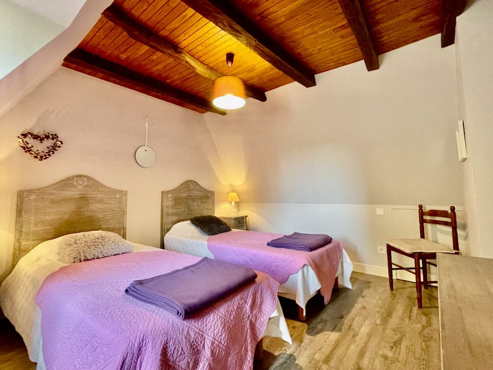 Gîte Dordogne chambre lits jumeaux à l'étage